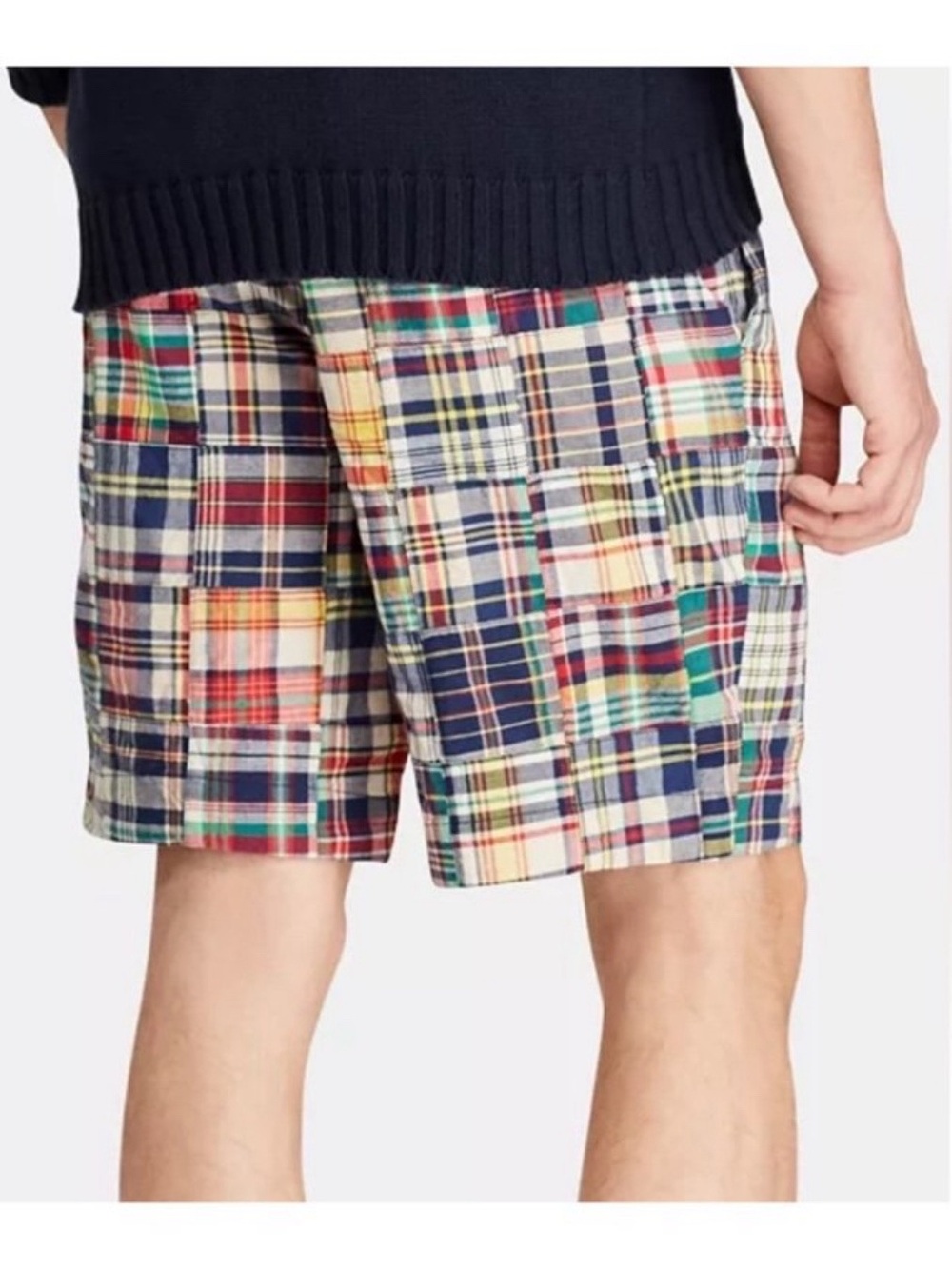 POLO Ralph Lauren Classic-Fit Patchwork Madras Shorts, sz 33” - Picture 3 of 10